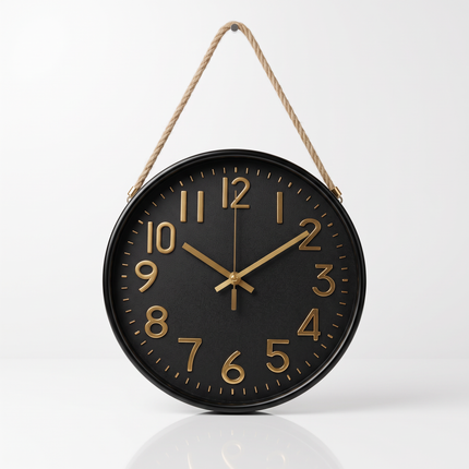 Rope Hanging Wall Clock – Multicolor – For Hall, Living Room & Bedroom