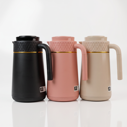Insulated Double-Wall Thermal Coffee & Tea Flask – 1 Liter – Multicolor