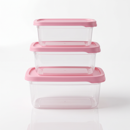Food Container Set of 3 – 1L, 1.5L, 2.5L – Airtight, Microwave, Freezer & Dishwasher Safe – Multicolor