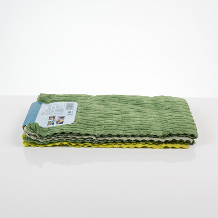 3-Piece Avocado-Embroidered Microfiber Kitchen & Cleaning Towels