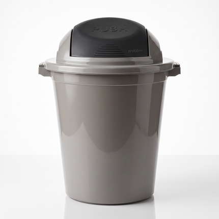 سلة مهملات بلاستيك Max Plast بغطاء متأرجح - 30 لتر - متعددة الألوان