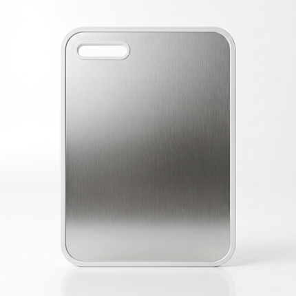 2-in-1 Reversible Cutting Board – Stainless Steel & Eco-Friendly Plastic