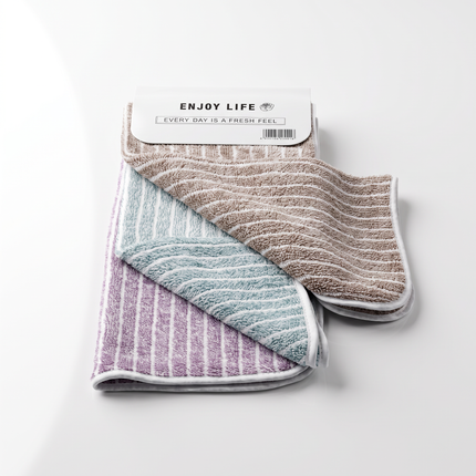 3-in-1 Multi-Colored Striped Kitchen & Facial Towels – Enjoy Life