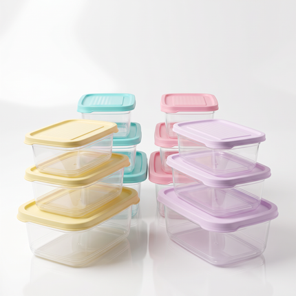 Food Container Set of 3 – 1L, 1.5L, 2.5L – Airtight, Microwave, Freezer & Dishwasher Safe – Multicolor