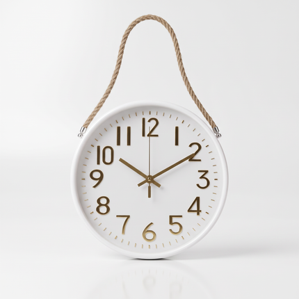 Rope Hanging Wall Clock – Multicolor – For Hall, Living Room & Bedroom