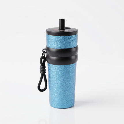 Double-Wall Vacuum Insulated Stainless Steel Water Bottle – Glitter Finish – Multicolor