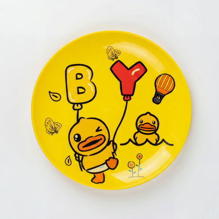 6-Piece Donald Duck Kids Plate Set with Storage Rack - Yellow