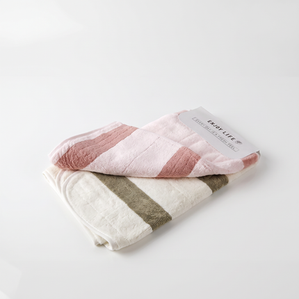 Set of Soft Quick-Drying Microfiber Coral Fleece Hand & Face Towels – Enjoy Life