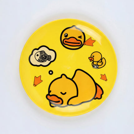 6-Piece Donald Duck Kids Plate Set with Storage Rack - Yellow
