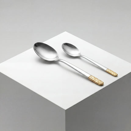 86-Piece Premium 18/10 Stainless Steel Flatware Set - Gold
