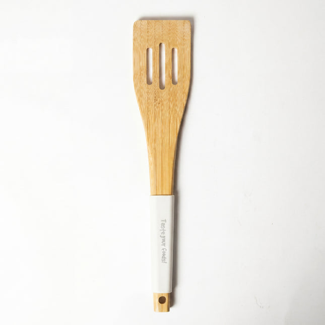 Casasunco 3-in-1 Bamboo Cooking Utensil Set - White