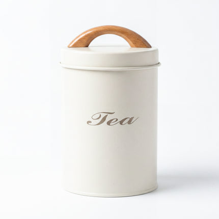 3-Piece Metal Spice Jar Set - White - 500ml - Leather Handle