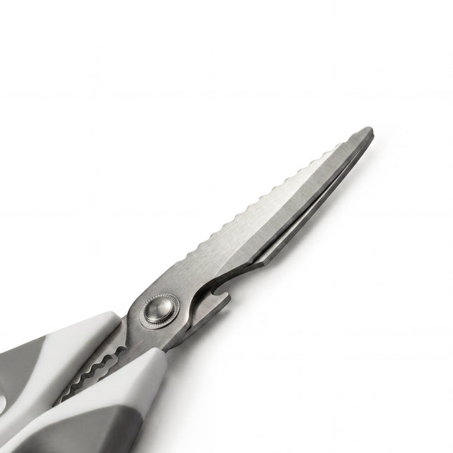 Heavy Duty Metal Kitchen Scissors with Magnetic Case - White & Grey