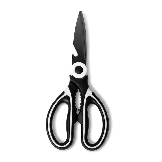 Professional Kitchen Scissors with Protective Cover - Black & White