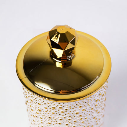 3-Piece Acrylic Jar Set - Gold Lids