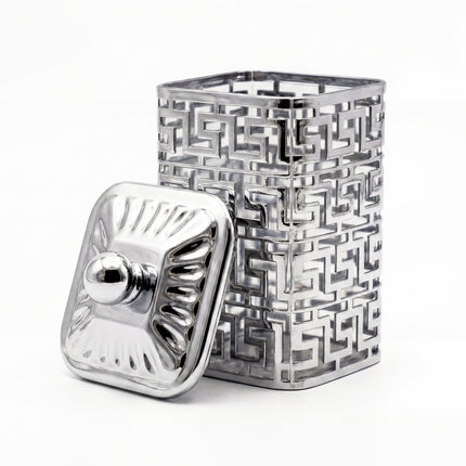 3-Piece Acrylic Spice Jar Set - Silver