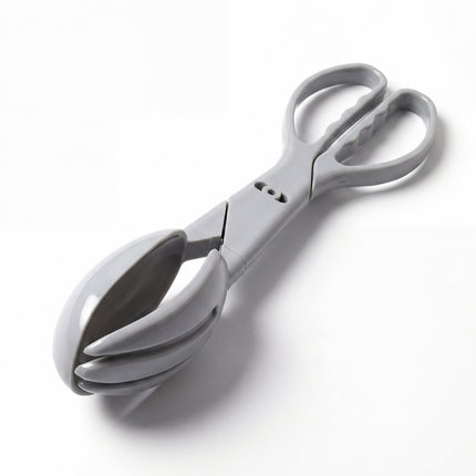 Casasunco 2-in-1 Salad Spoon & Fork Set - Acrylic - Grey - Large Size