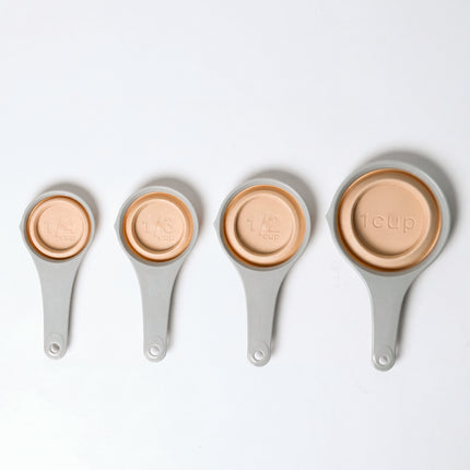 Casasunco 4-Piece Collapsible Silicone Measuring Cup Set - Grey