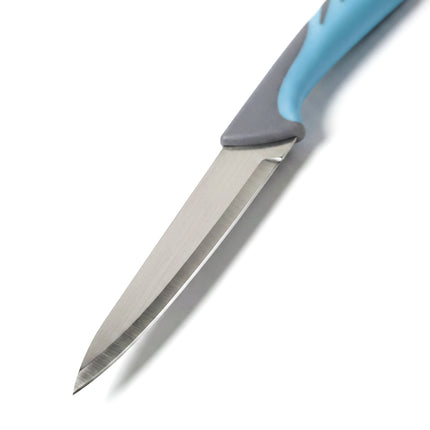 Professional 3-Piece Kitchen Knife Set with Sheaths - Baby Blue