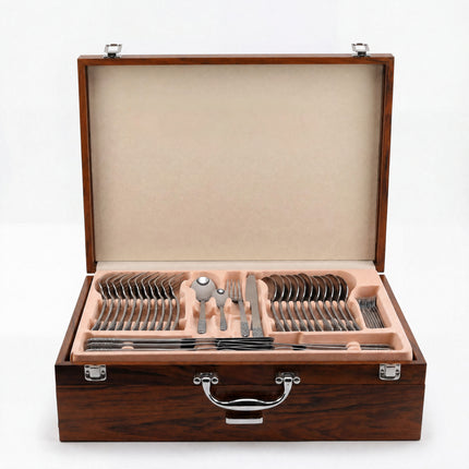 86-Piece Premium 18/10 Stainless Steel Flatware Set - Complete Family Set