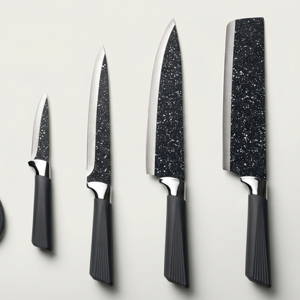 6-Piece Granite Knife Set - Black Granite" & CHAR(10) &