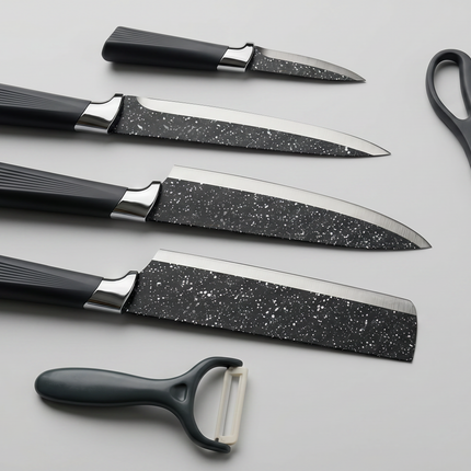 6-Piece Granite Knife Set - Black Granite" & CHAR(10) &
