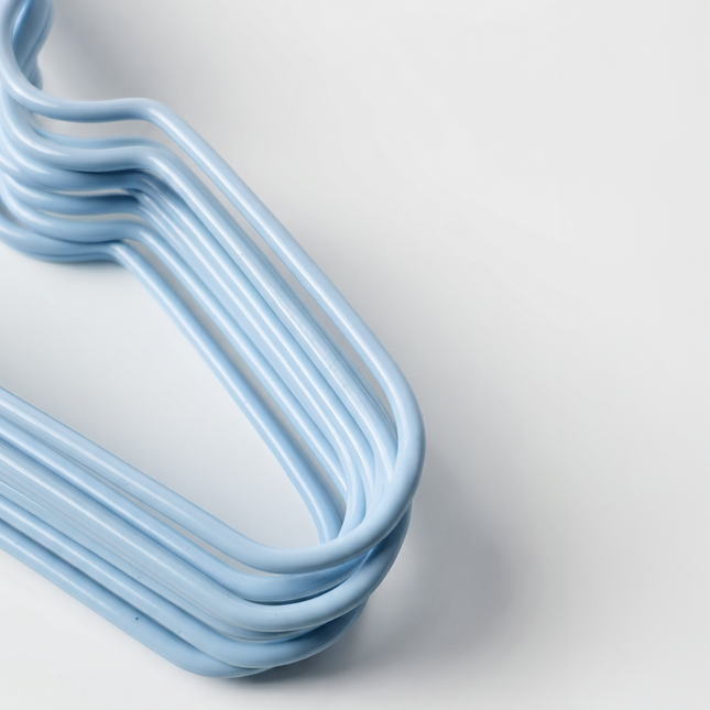 Silicone Suit Hanger 10 Pieces - Baby Blue