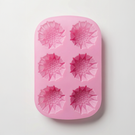 Silicone Cupcake Mold 6 Cavities - Pink