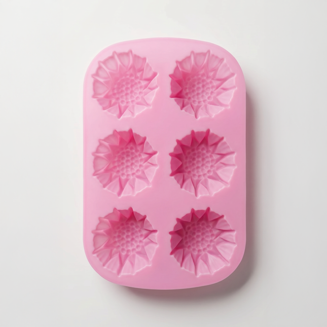 Silicone Cupcake Mold 6 Cavities - Pink