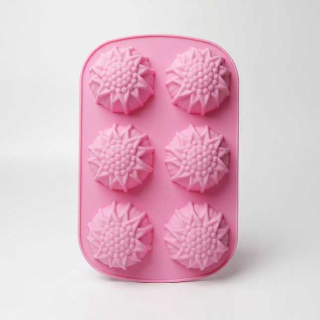 Silicone Cupcake Mold 6 Cavities - Pink