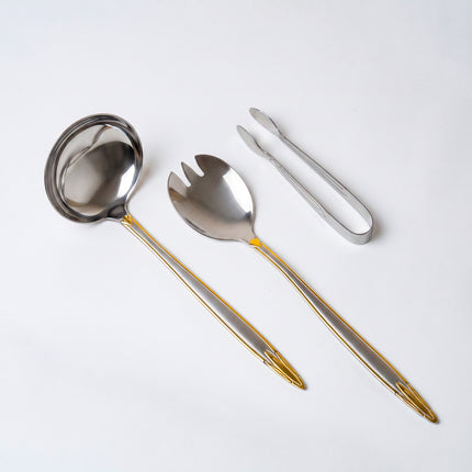 86-Piece Premium 18/10 Stainless Steel Flatware Set - Gold
