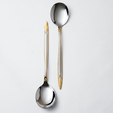86-Piece Premium 18/10 Stainless Steel Flatware Set - Gold