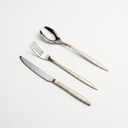 86-Piece Premium 18/10 Stainless Steel Flatware Set - Gold