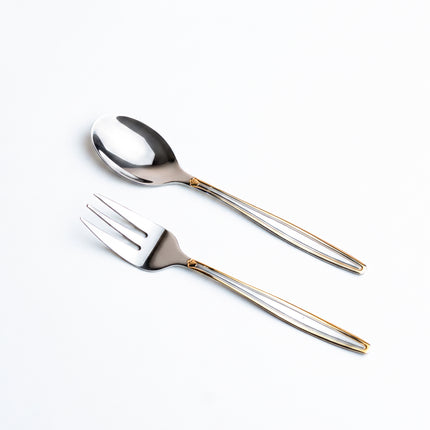 86-Piece Premium 18/10 Stainless Steel Flatware Set - Gold