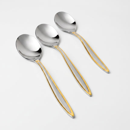 86-Piece Premium 18/10 Stainless Steel Flatware Set - Gold